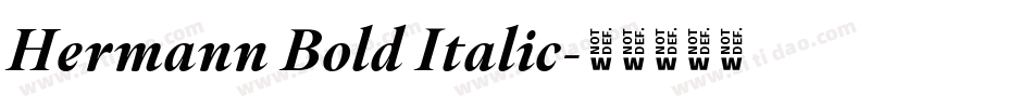 Hermann Bold Italic字体转换